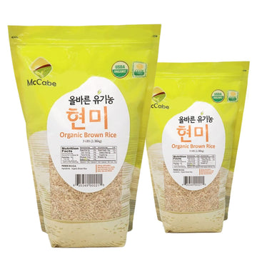 McCabe Organic Brown Rice - Brown Rice Organic | Rich with Fiber & Minerals | USDA and CCOF Certified | Product of USA | 3Lbs (P