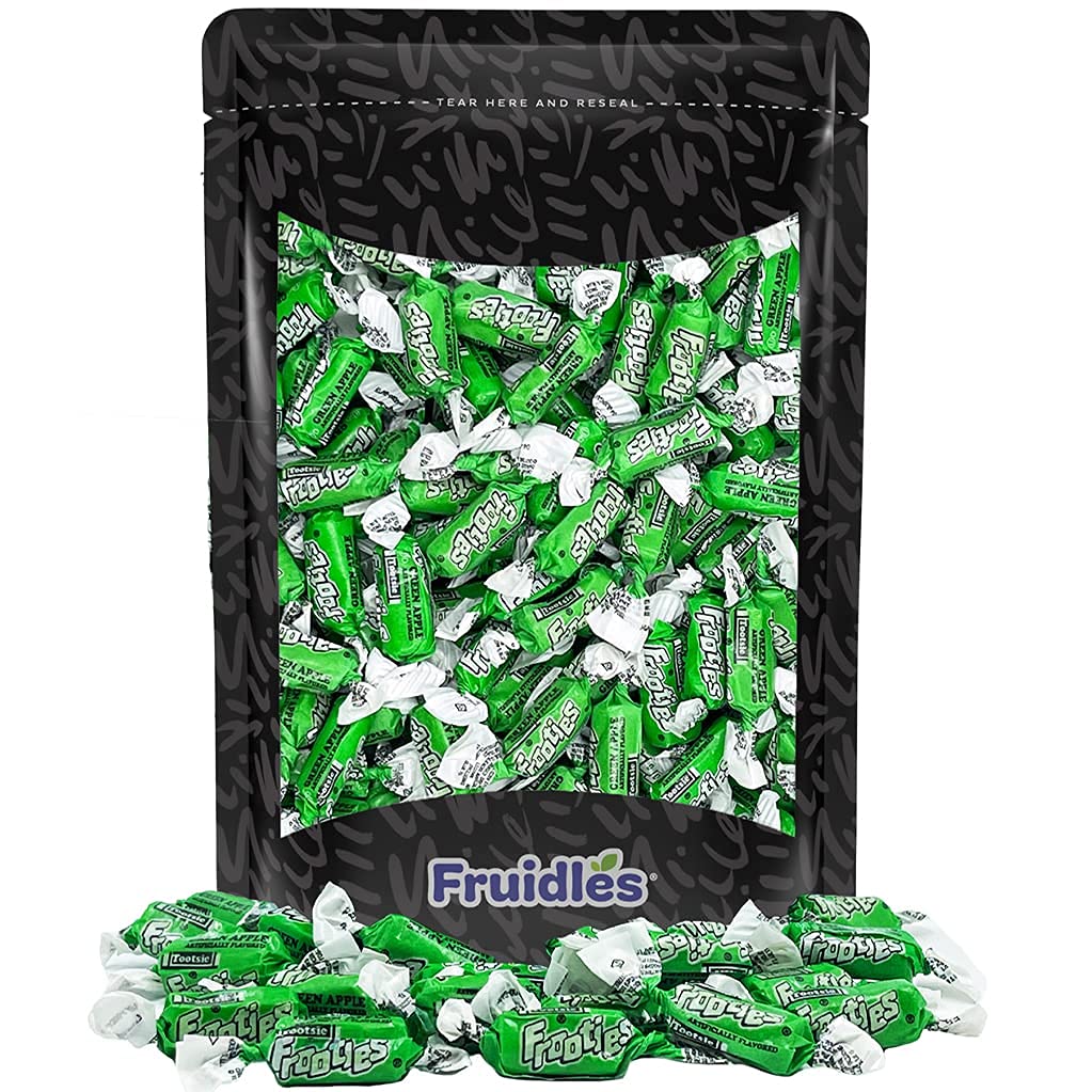 Fruidles Tootsies Original Green Apple Twist Roll, Peanut-Free, Gluten-Free, Kosher Certified, Individually Wrapped, Half-Pound