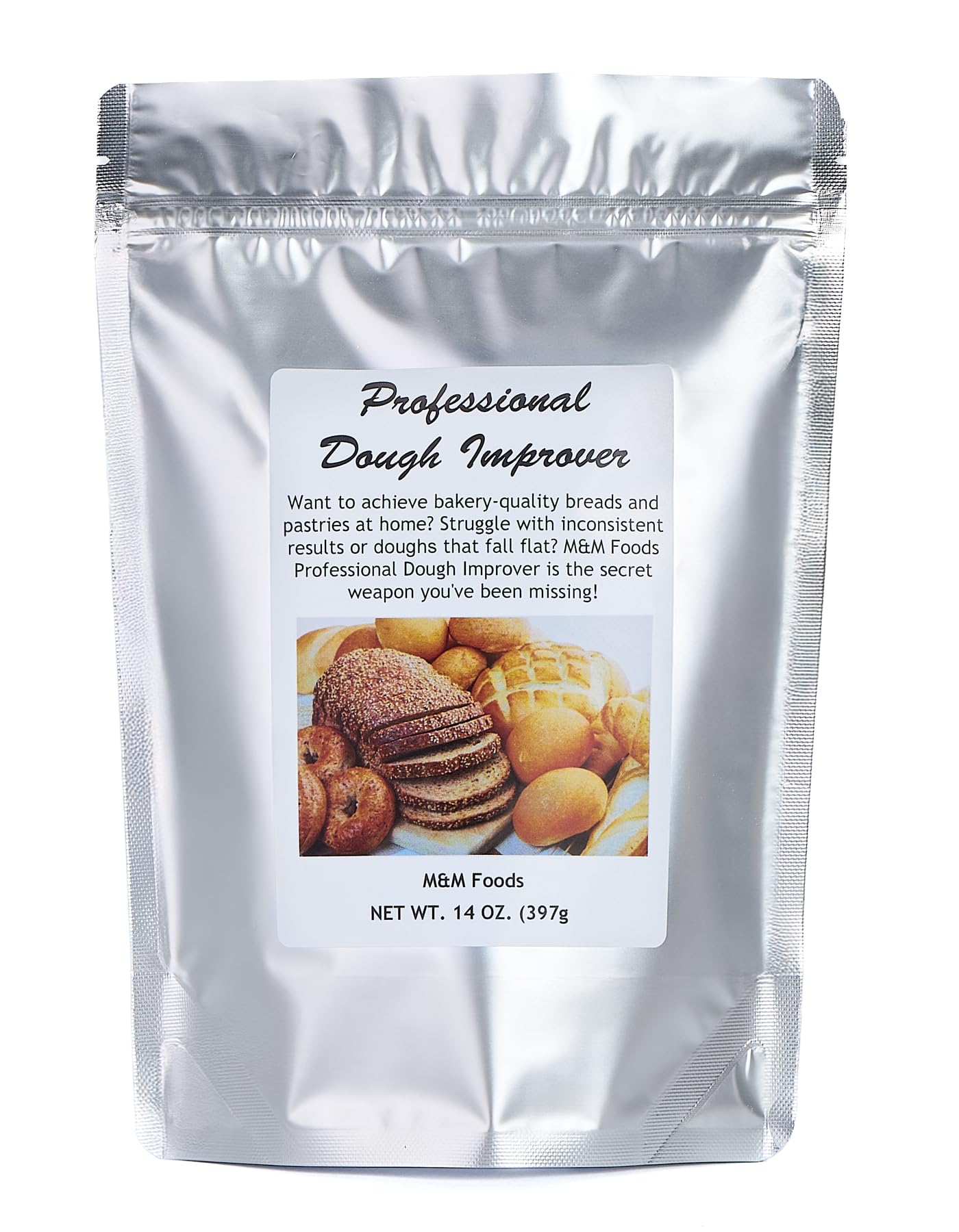 M&M Foods Professional Dough Improver - 14 oz Bag, Dough Enhancer, Ideal for Baking