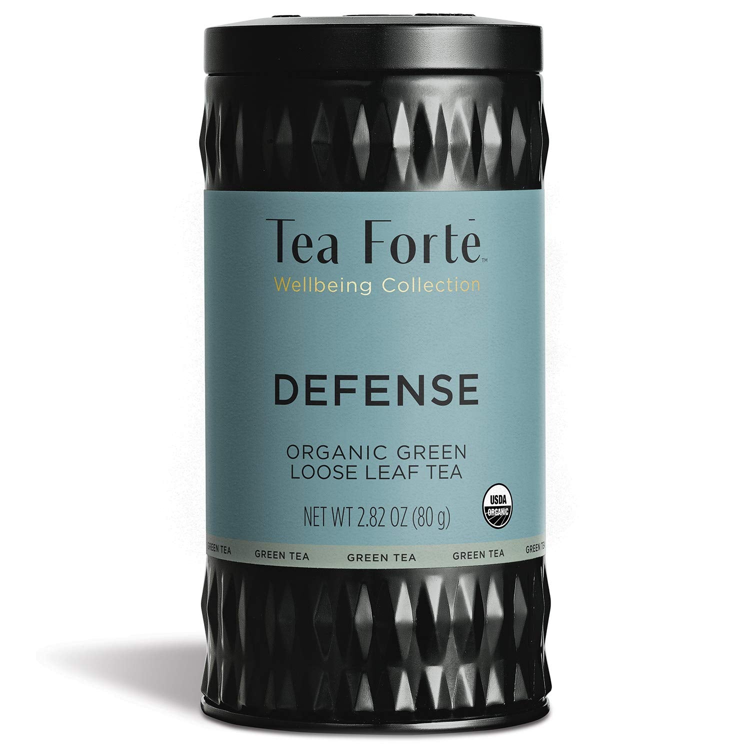 Tea Forte Defense Organic Green Tea With Echinacea, Ginger And Elderberry, Makes 35-50 Cups, 2.82 Ounce Loose Leaf Tea Canister