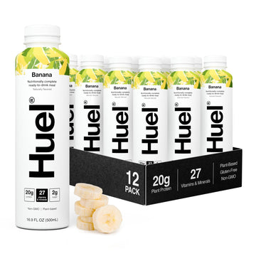 Huel Ready-To-Drink | Banana Meal Replacement Drink | High Protein Drink | Nutritionally Complete, Low Sugar, High Fiber, Plant 
