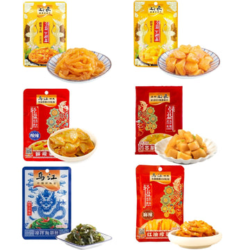 Fermented Spicy Pickled Vegetables - Individually Packaged Asian Flavor Pickles, The Ideal Accompaniment To Meals, Dried Kelp Sp