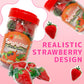 Apexy Strawberry Gummies - With Fruity Liquid Center Eyeball Candy For Halloween, Birthday, Trick Or Treat, Party Candy - Jelly