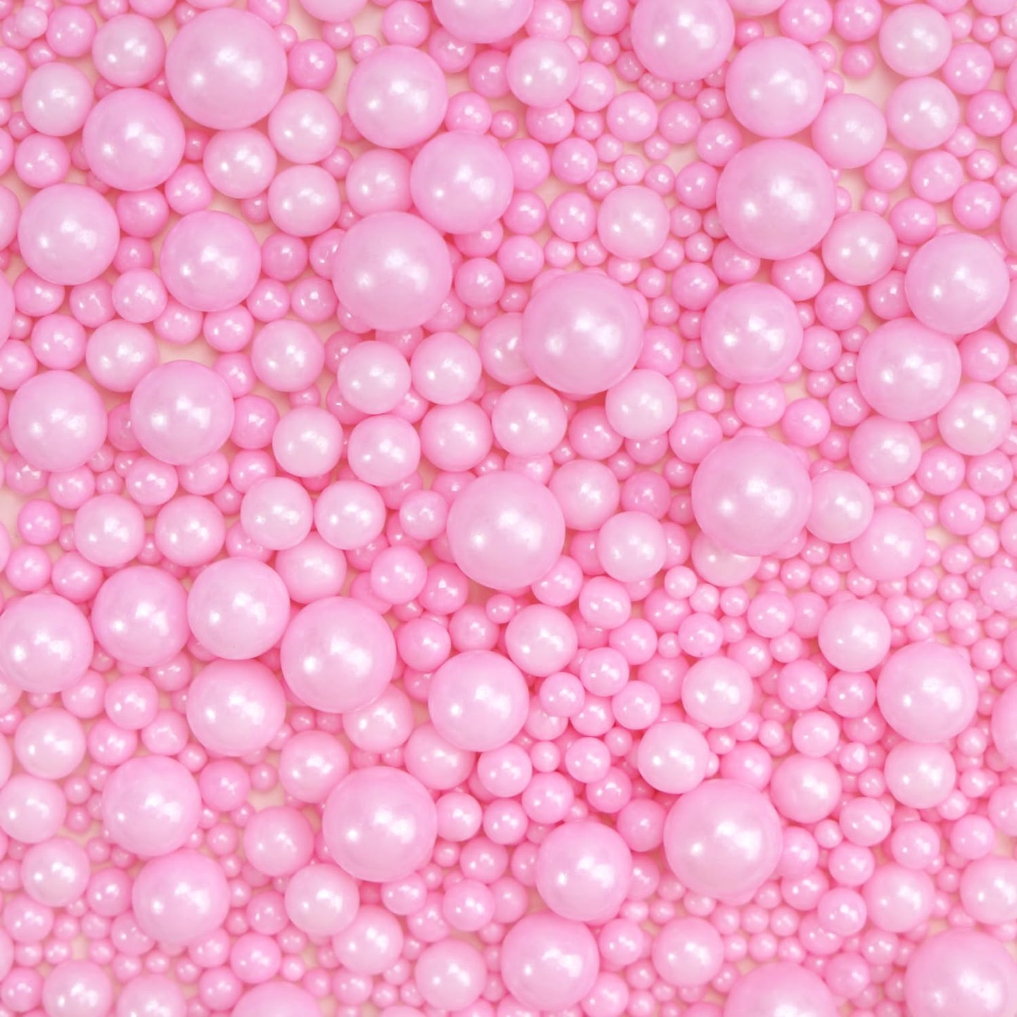 Dazzjoy Edible Pink Pearl Sprinkles, Pearl Sugar Sprinkles130G/4.58Oz, Cupcake Toppers Cake Decorations, Easter Wedding Party Va