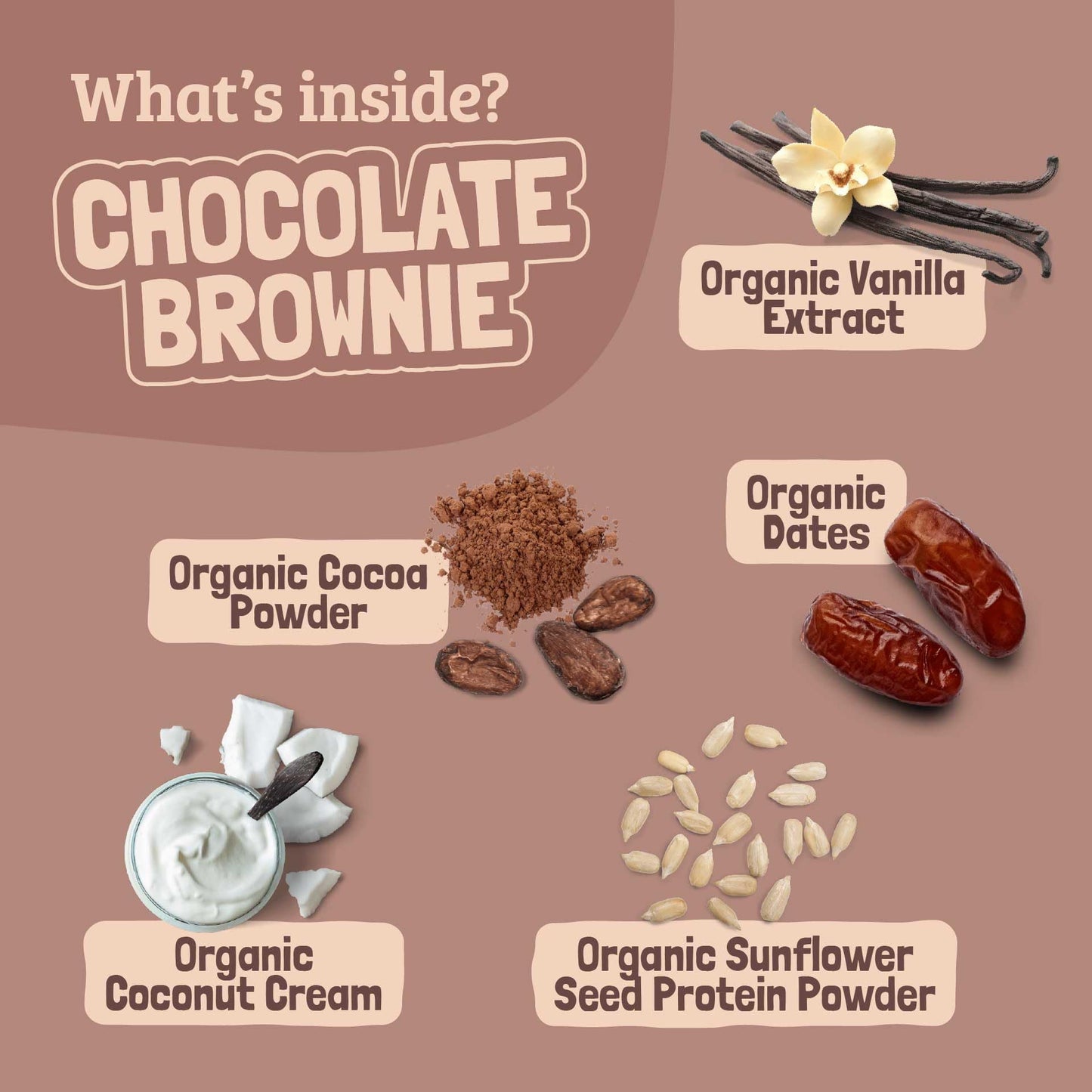 Skout Organic Chocolate Brownie Kids Snack Bars (18 Pack) | Organic Kids Snack Bars | School Snacks & Lunch Snacks | No Refined