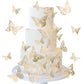 40 Pcs Laser 3D Butterfly Cupcake Toppers Hollow Arts Butterfly Cake Decorations For Baby Shower Wedding Fairy Birthday Party Su