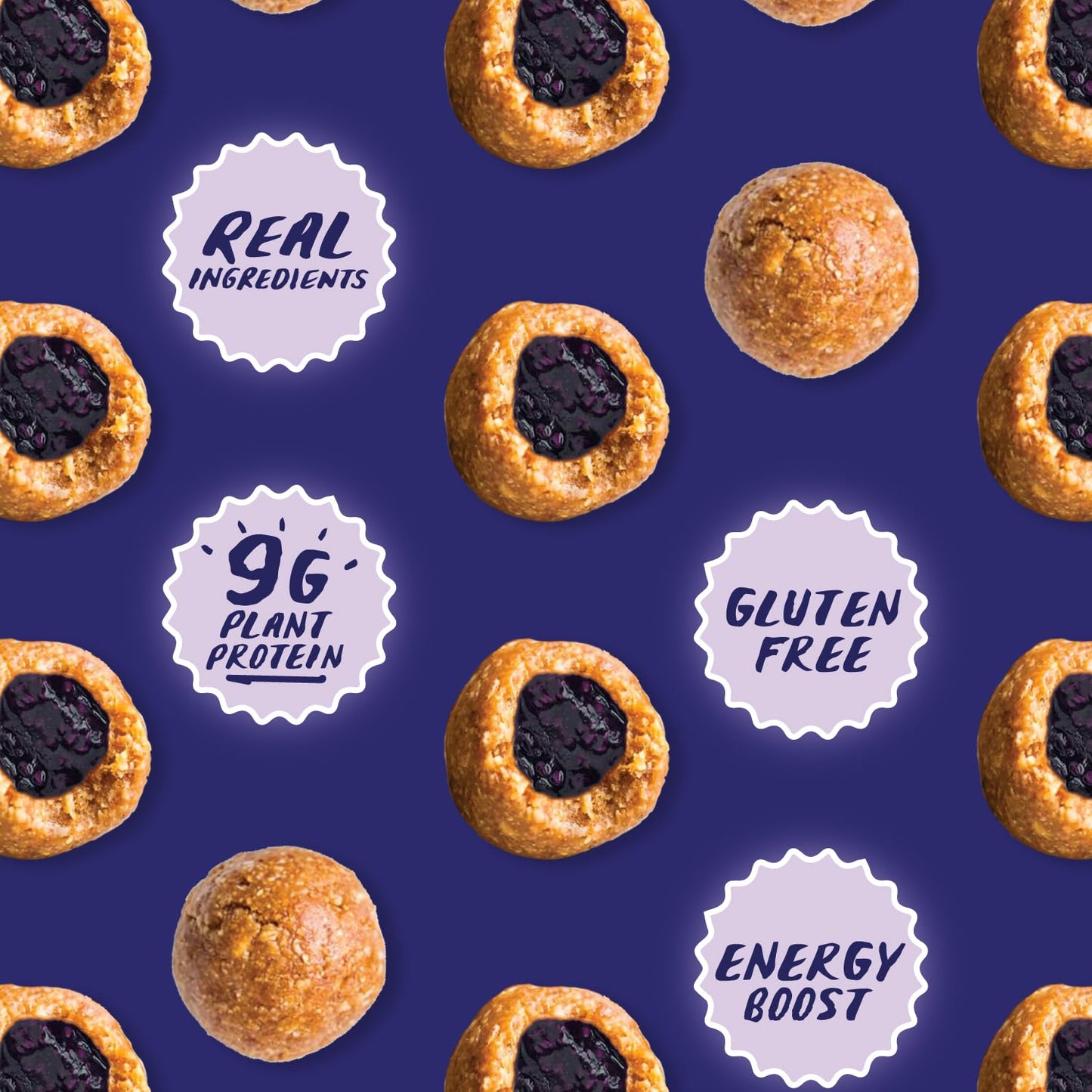 Chia Smash G  Energy Bites | Gluten-Free Vegan Snack Balls | 8g Protein | 8 Pack (5 Bites)