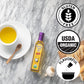 Premium Certified Organic Extra Virgin Olive Oil Infused with Garlic, Low FODMAP, Garlic Gold (8.44 fl oz)