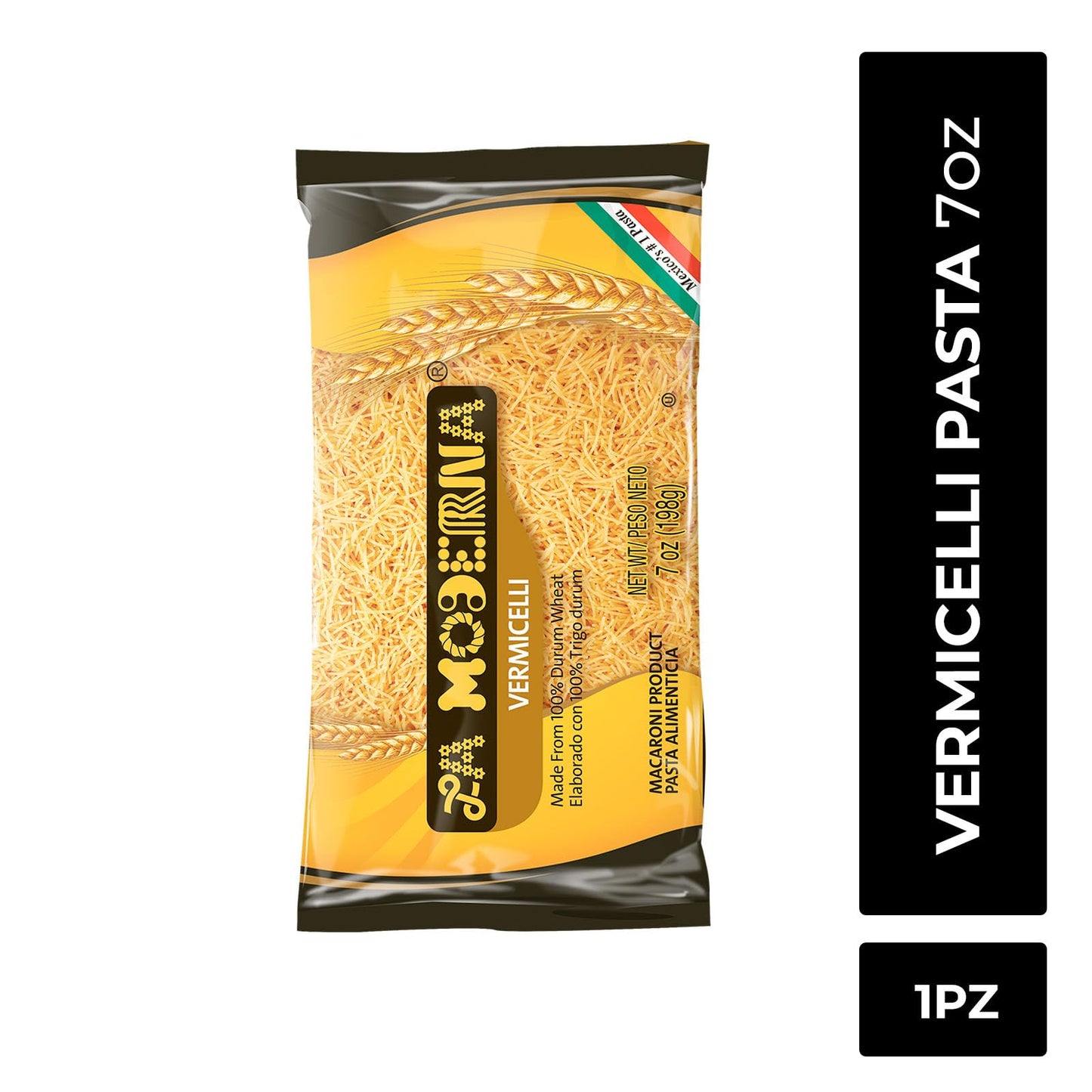 La Moderna Vermicelli Pasta, Noodles, Durum Wheat, Protein, Fiber, Vitamins, 7 Oz
