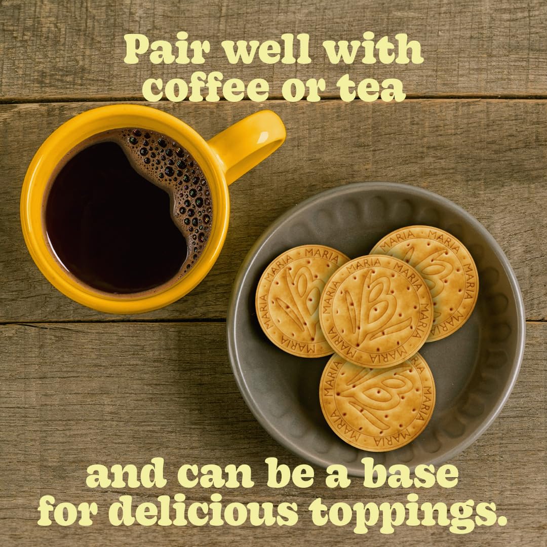 Bauducco Maria Cookies, 6 Oz (Pack Of 10) - Classic Crispy Cookies For Snacking, Coffee, Or Tea - Perfect Dessert Treat With No