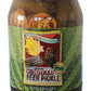 Conscious Choice Foods Beer Pickle Gherkins - Super Hot & Spicy with Garlic & Habanero - 6 Jars (Half Case)