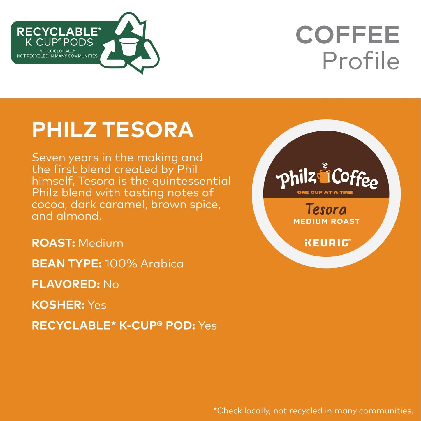 Philz Coffee Tesora K-Cup Pod Coffee, Single Serve Keurig K-Cup Pods, Medium Roast Coffee, 20 Count