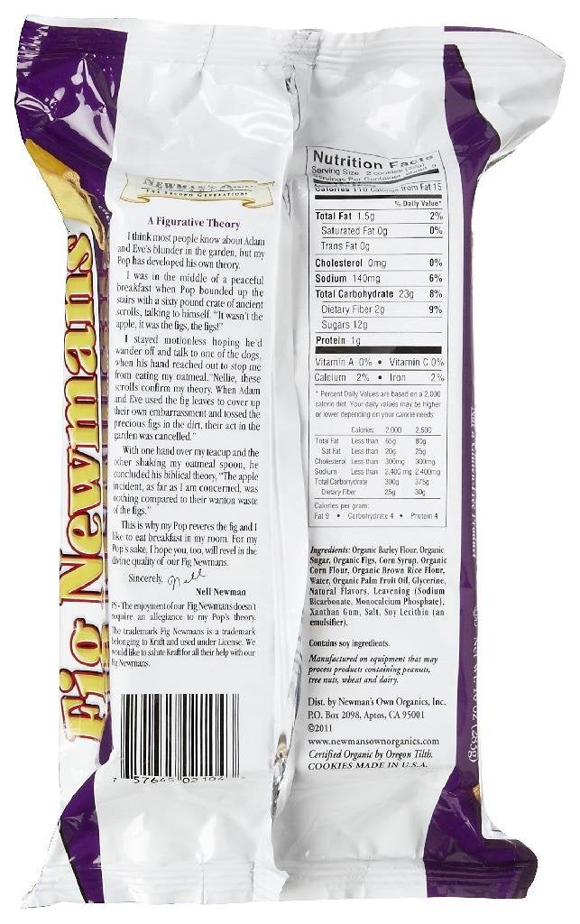 Newmans Own Organic Wheat Free Fig Cookie Bar, 10 oz (Pack of 2)