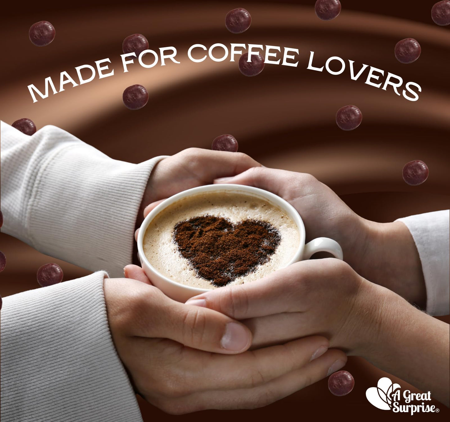 A Great Surprise Coffee-flavored Hard Candies - 3 Pounds - Individually Wrapped - Dark Roast
