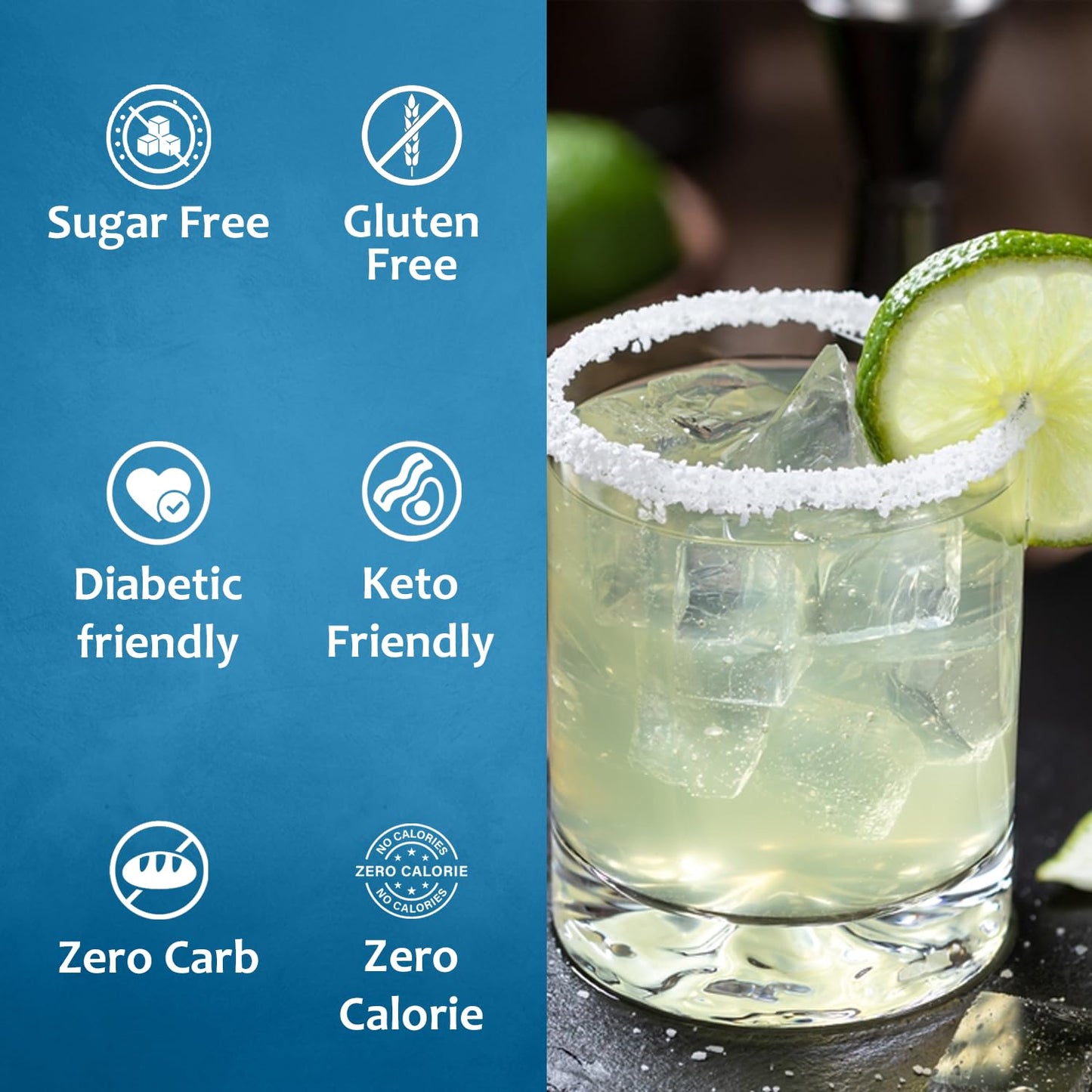 Syruvia Sugar Free Margarita Syrup With Syrup Pump Dispenser - Margarita Syrup Flavor, 25.4 Fl Oz - Perfect For Cocktails, Ice T