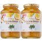 KPANTRY Honey Citron & Ginger Tea - Korean Marmalade with Chemical-free and Fresh Yuzu Citron 35.27 oz 2 Pack - Ginger, and Sund