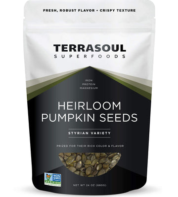 Terrasoul Superfoods Organic Heirloom Pumpkin Seeds, 1.5 Lbs - Sourced From Europe, Keto, Raw, Unsalted