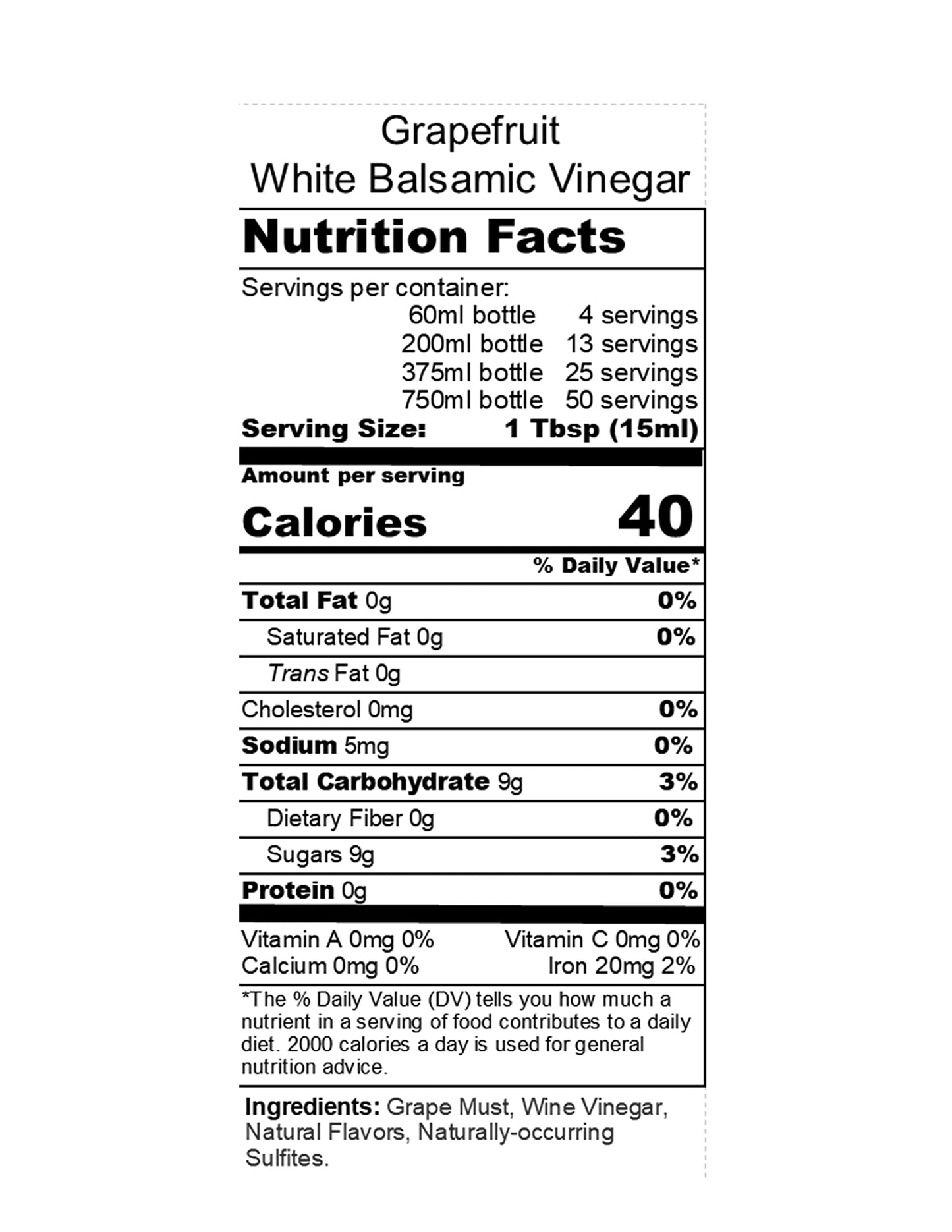 Viva Oliva G fruit White Balsamic Vinegar - 375ml - 100% Natural - Barrel Aged Gourmet from Modena, Italy