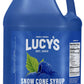 Lucys Shaved Ice Snow Cone Syrup, Blue Raspberry, 1 Gallon (128oz)
