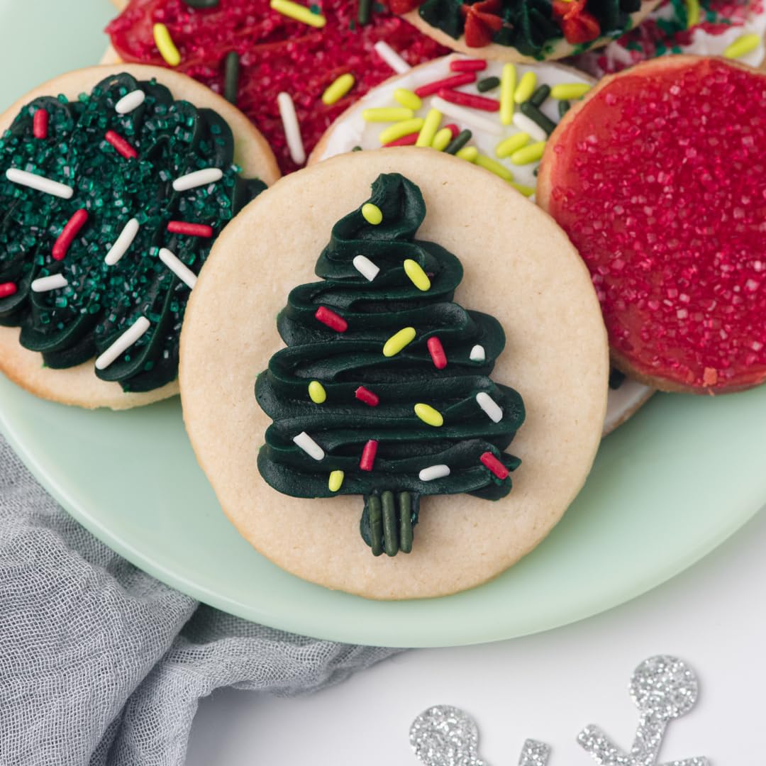 Sweets Indeed Dye Free Christmas Sprinkles - 2.75 oz 6-Cell Holiday Jar | Red Sanding Sugar  Green Sanding Sugar & Christmas Jimmies | Natural Edible Cookie  Cupcake & Cake Decorations