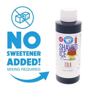 Hypothermias Shaved Ice And Snow Cone Syrup Unsweetened Flavor Concentrate - 4 Fl Oz - Makes 1 Gallon Of Ready To Use Syrup - Co