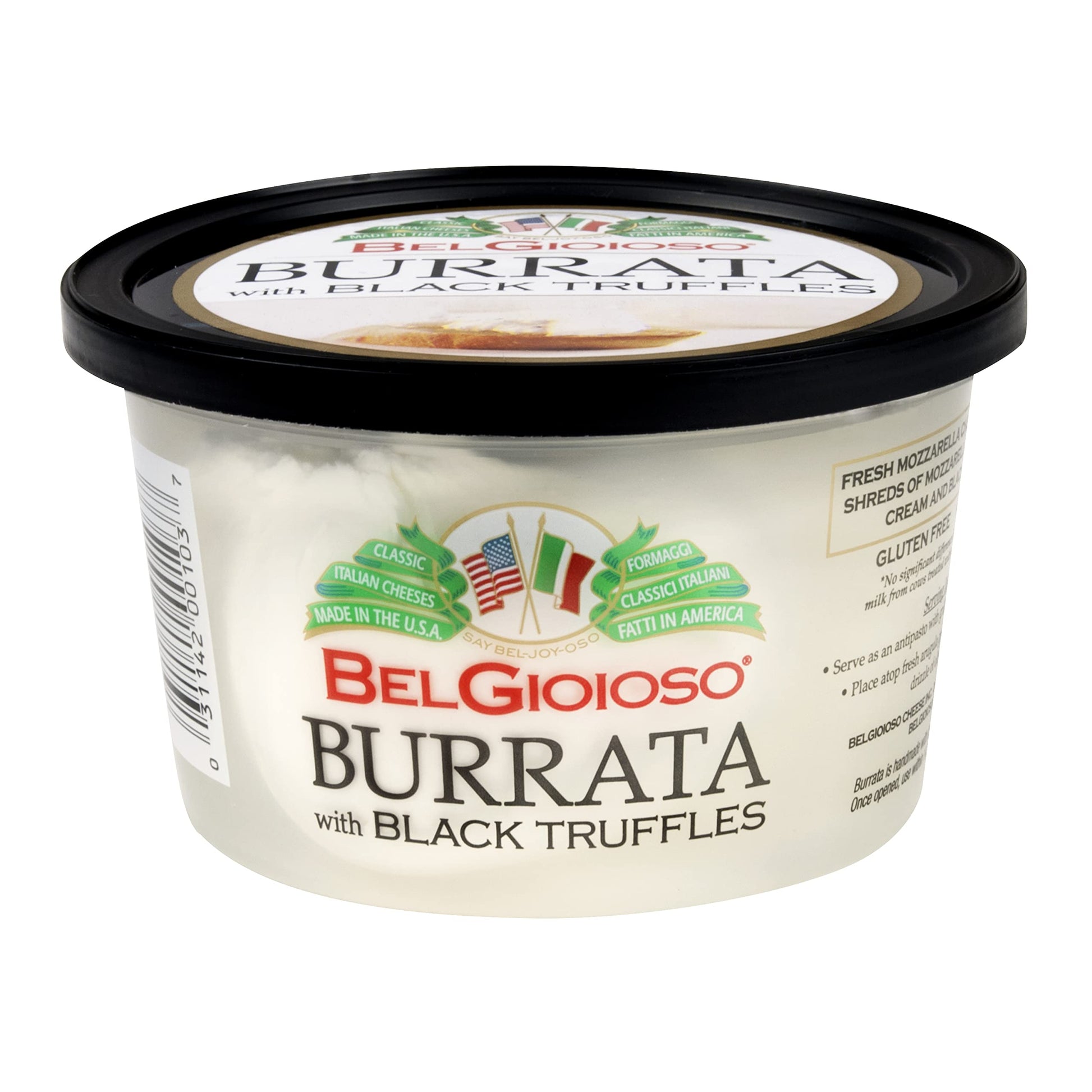 Belgioioso Burrata with Black Truffles, 8 oz