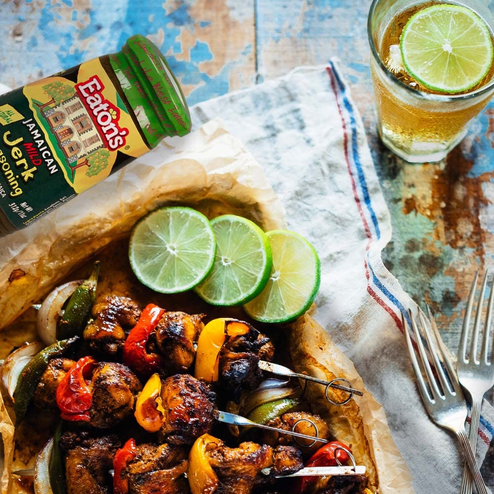 Eatons Mild Jamaican Jerk Seasoning - Easy to Use, Flavorful Caribbean Jerk Blend for Meat, Seafood, BBQ Rub, Grilled Chicken,