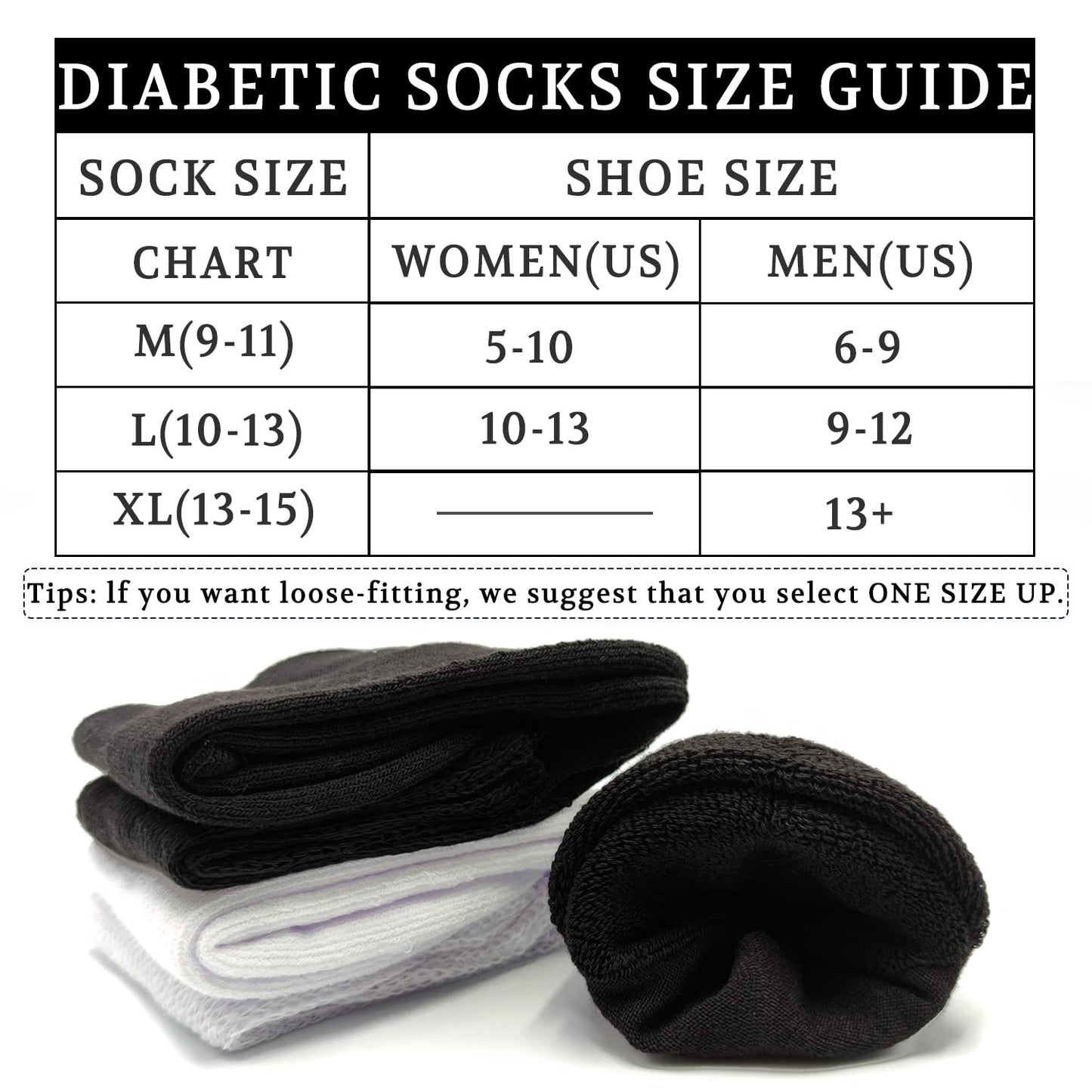 Lin Performance Ankle Diabetic Socks For Women And Men Non-Binding Top Cushion Sole Moisture Wicking, 4 Pairs (13-15, White)