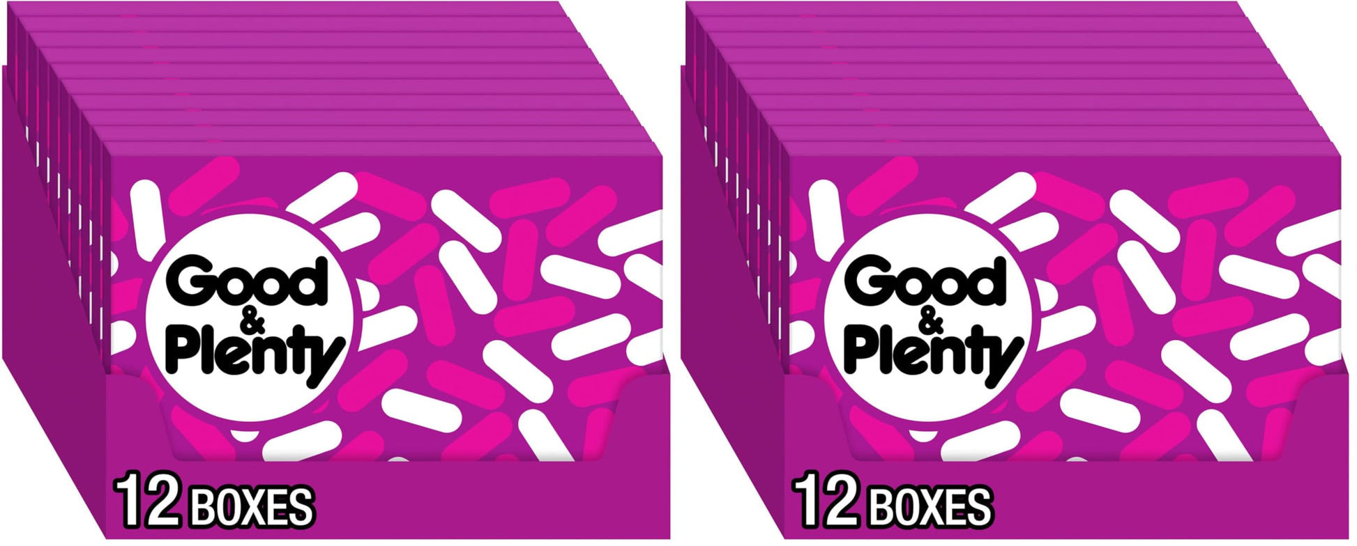 GOOD & PLENTY Licorice Fat Free, Candy Boxes, 6 oz (12 Count) (Pack of 2)