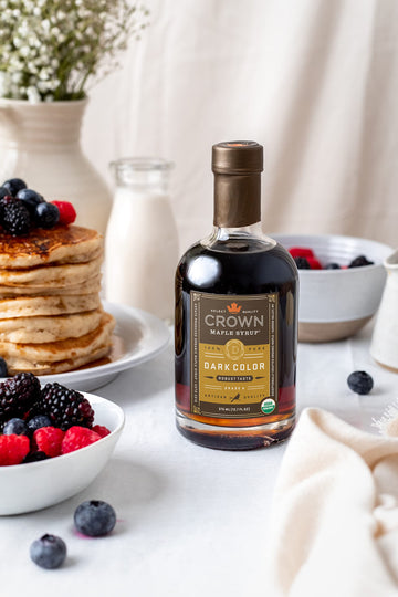 Crown Maple Dark Color, Robust Taste, 12.7 Fl Oz, 6-Pack, Organic Maple Syrup, 100% Pure, Enhance Cocktails, Marinades And Panca