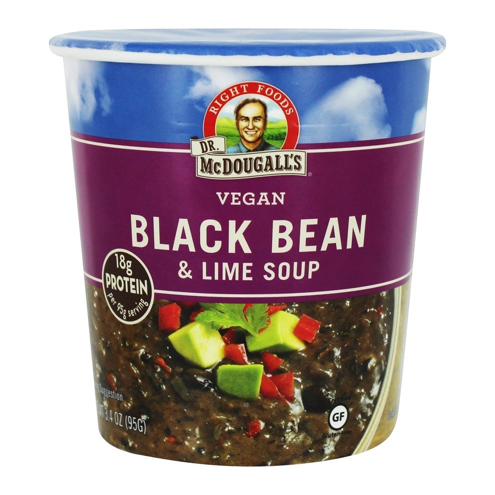Dr Mcdougalls, Soup Bgcup Blk Bean & Lim, 3.4 Oz, (Pack Of 6)