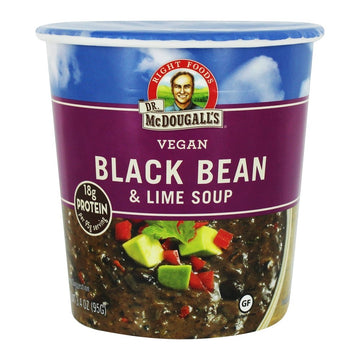 Dr Mcdougalls, Soup Bgcup Blk Bean & Lim, 3.4 Oz, (Pack Of 6)