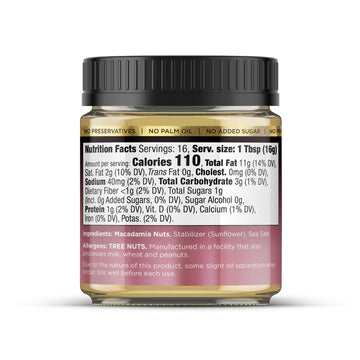 House of Macadamias Macadamia Nut Butter, No Added Sugar, Plant-Based, 8.8oz