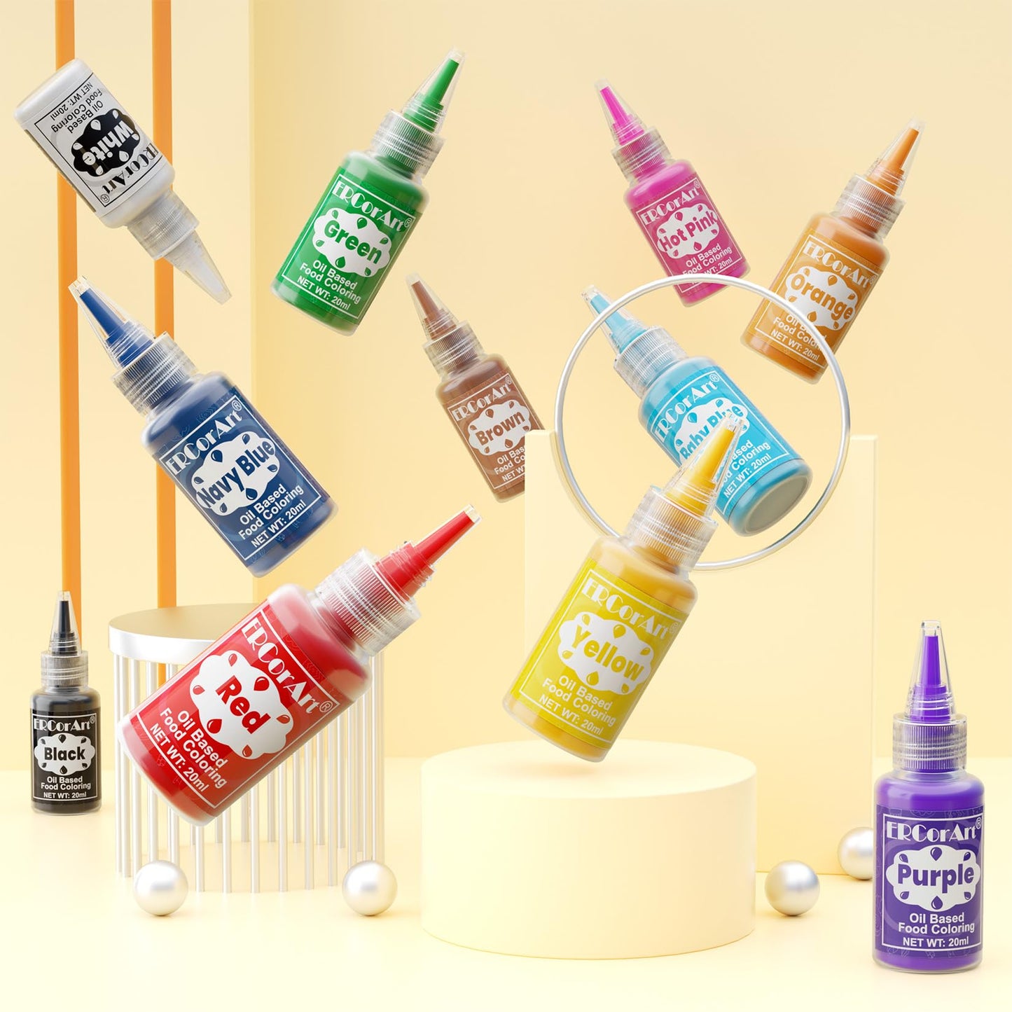 Oil Based Food Coloring For Chocolate - 0.7 Fl.Oz Melting Chocolate Oil Food Coloring, Concentrated Oil Based Food Dye For Cake