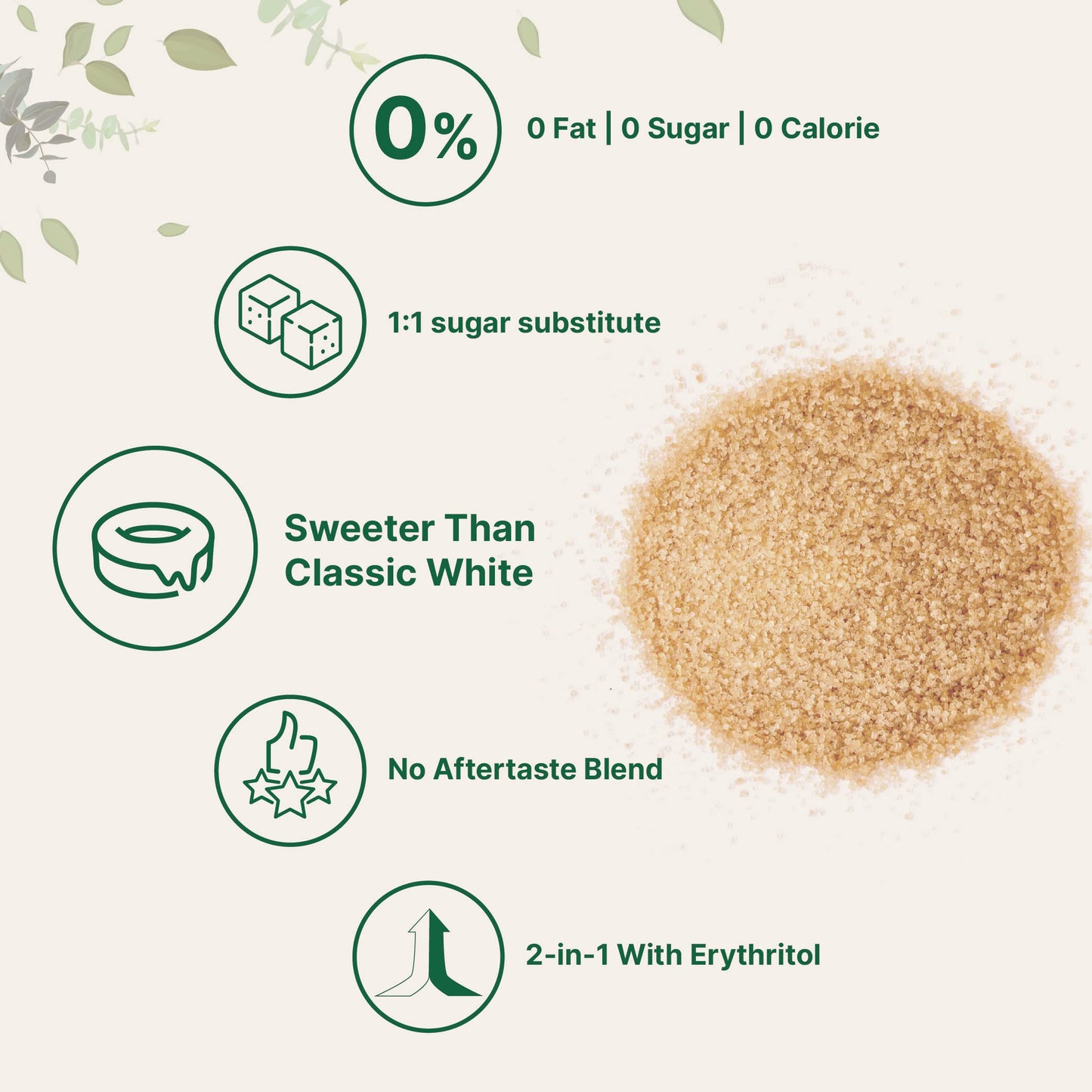 Golden Monk Fruit Sweetener With Erythritol, 4 Pounds - No After Taste - Brown Sugar Substitute, Keto Diet Friendly, Zero Calori