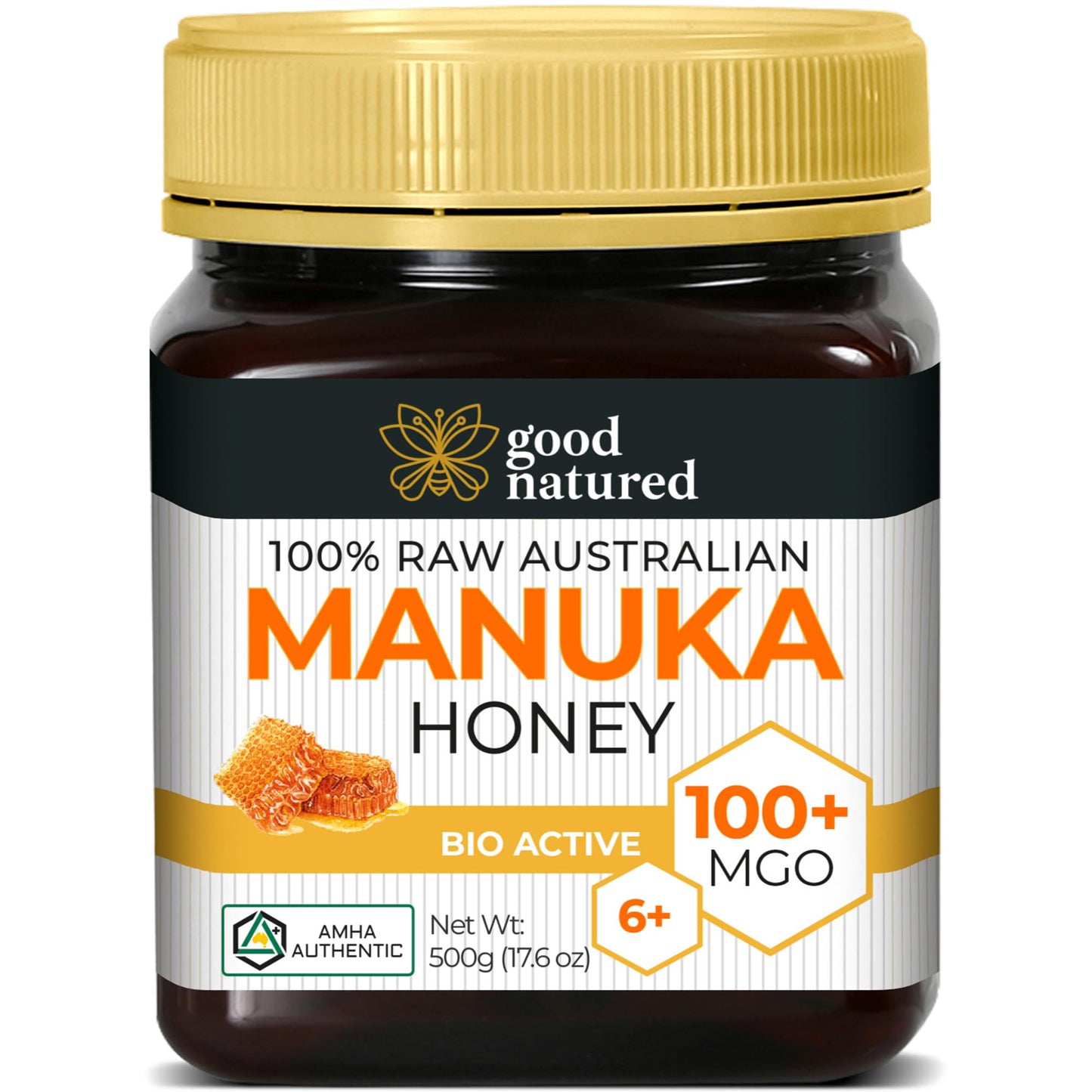 Good Natured Raw Manuka Honey MGO 100+ Antibacterial Activity 500g (1.1lb)