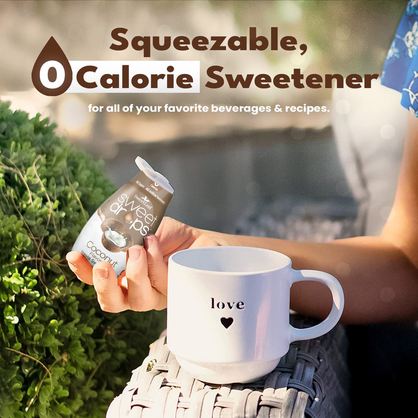 Sweetleaf Sweet Drops Coconut Stevia Liquid Sweetener - Flavor Foods, Keto Coffee With Sugar Free, Zero Calorie, Non-Glycemic Re