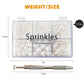 Kasvan White Mix Sugar Sprinkles - Edible Candy Pearls With 4-Claw Sprinkle Pen,118G/4.16 Oz, Gift Box Pack, Baking Cake Decorat