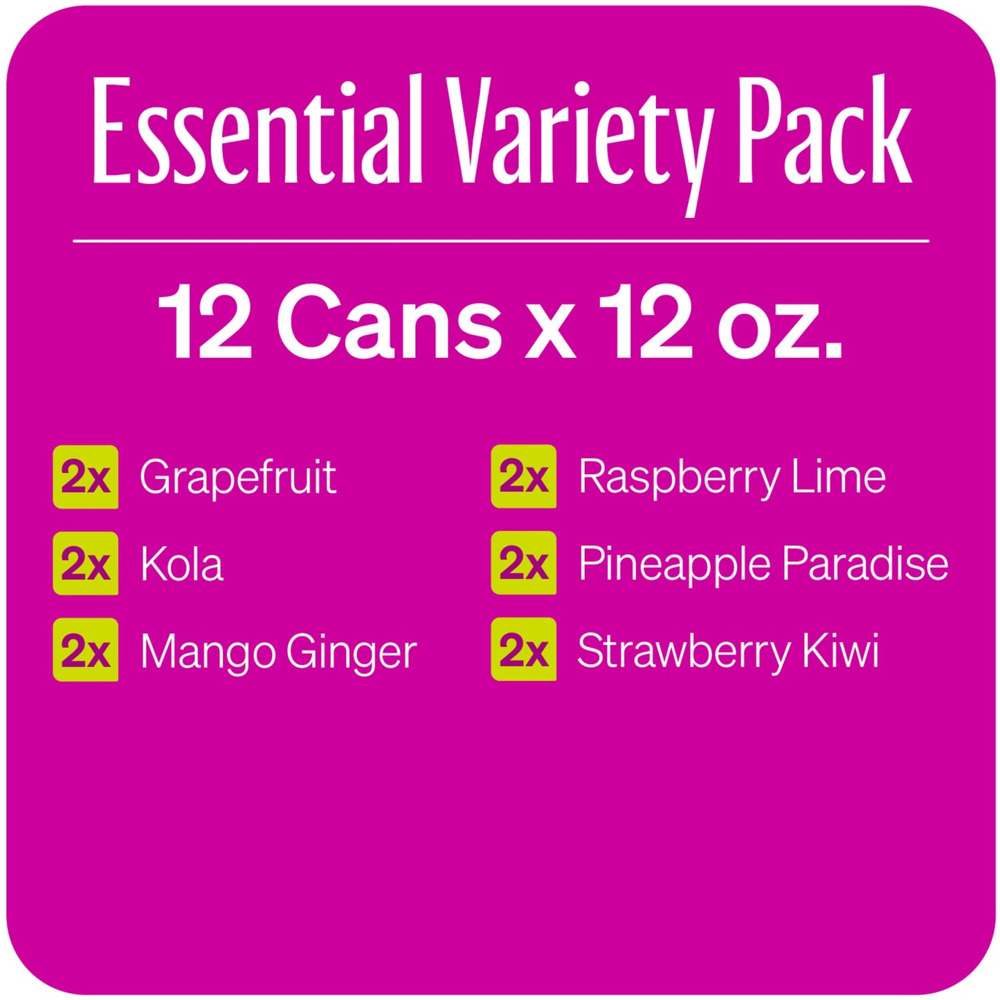 Zevia Zero Calorie Energy Drink, 6-Flavor Essential Variety Pack, All Flavors, 12 Ounce Cans (Pack Of 12)