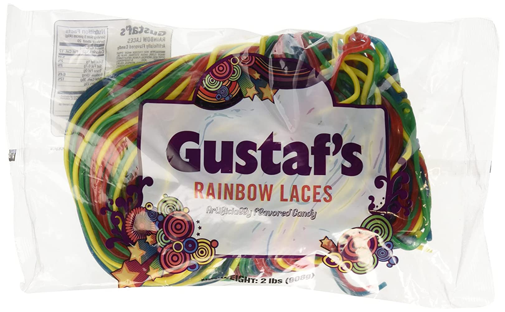 Gustaf'S Rainbow Licorice Lace - 2 Lb. Bag