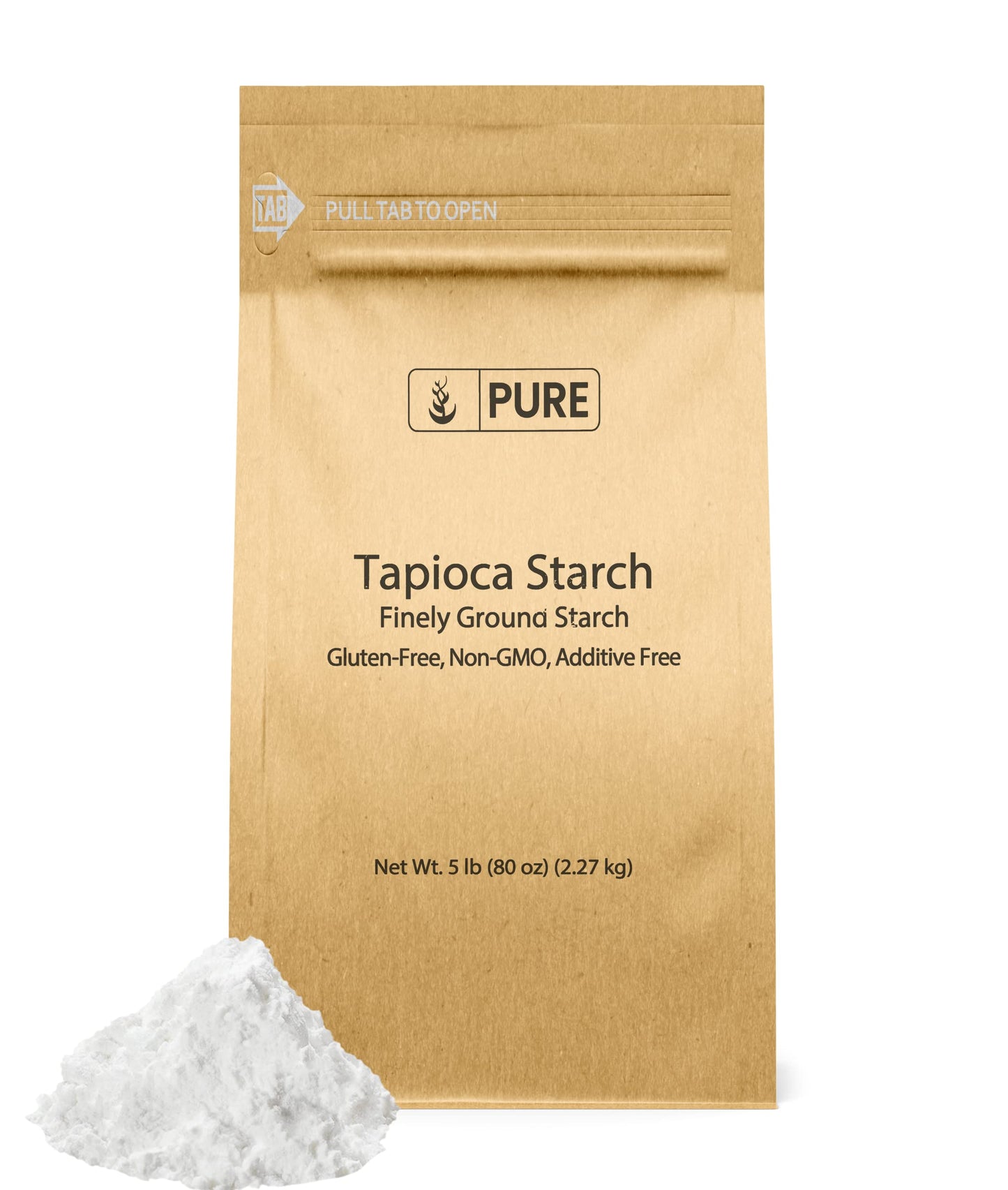 Pure Original Ingredients Tapioca Starch (5 Lb) Gluten-Free, Non-Gmo, Kitchen Staple, Tapioca Flour