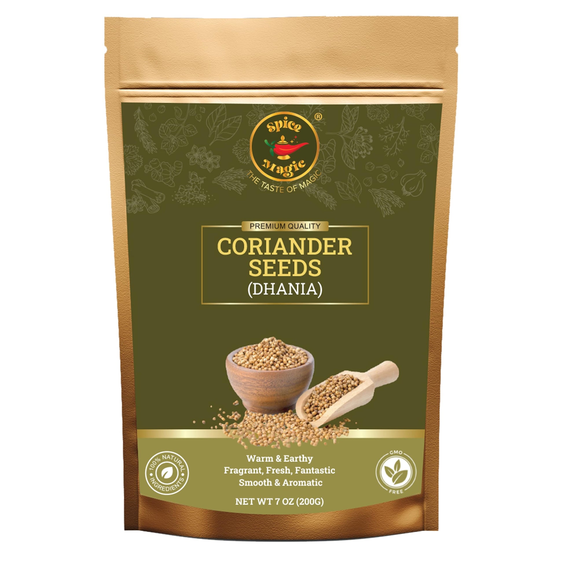 SPICE MAGIC Coriander Seeds - 100% Natural, 7oz (200g)