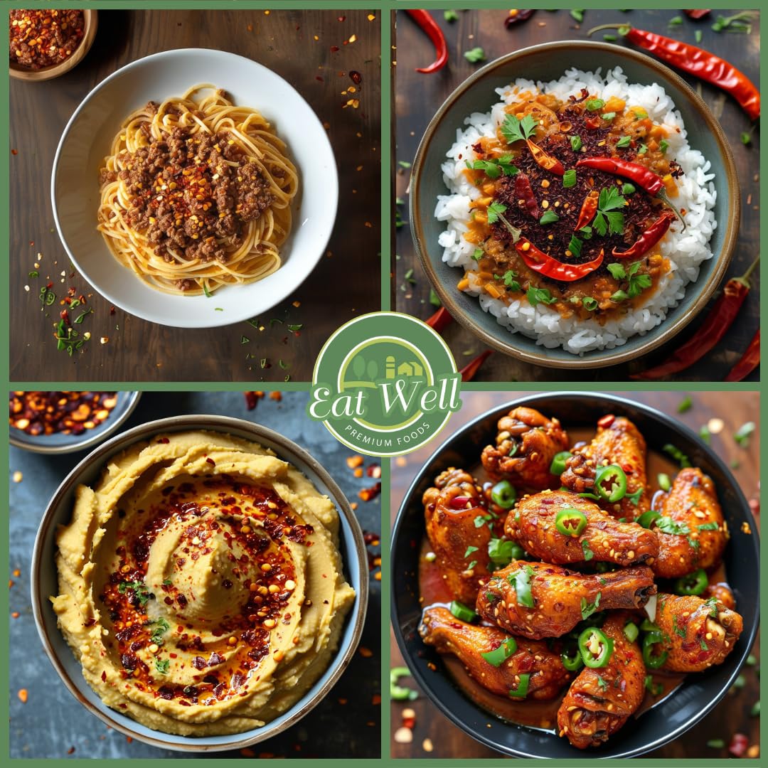 Eat Well Aleppo Pepper Flakes 5Oz, Turkish Red Pepper Flakes, Crushed Middle Eastern Chili Pepper Flakes, Pul Biber Dried Chili,
