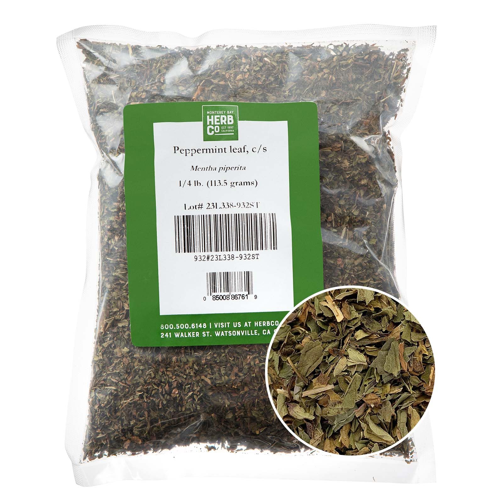 MONTEREY BAY HERB CO. Egyptian Peppermint Tea, Cut & Sifted, 1/4 LB