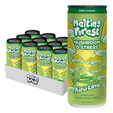 Melting Forest Mushroom D-Stress Drink - Reishi & Lion's Mane - Stress Relieving & Focus - Cognitive Function & Mental Clarity -