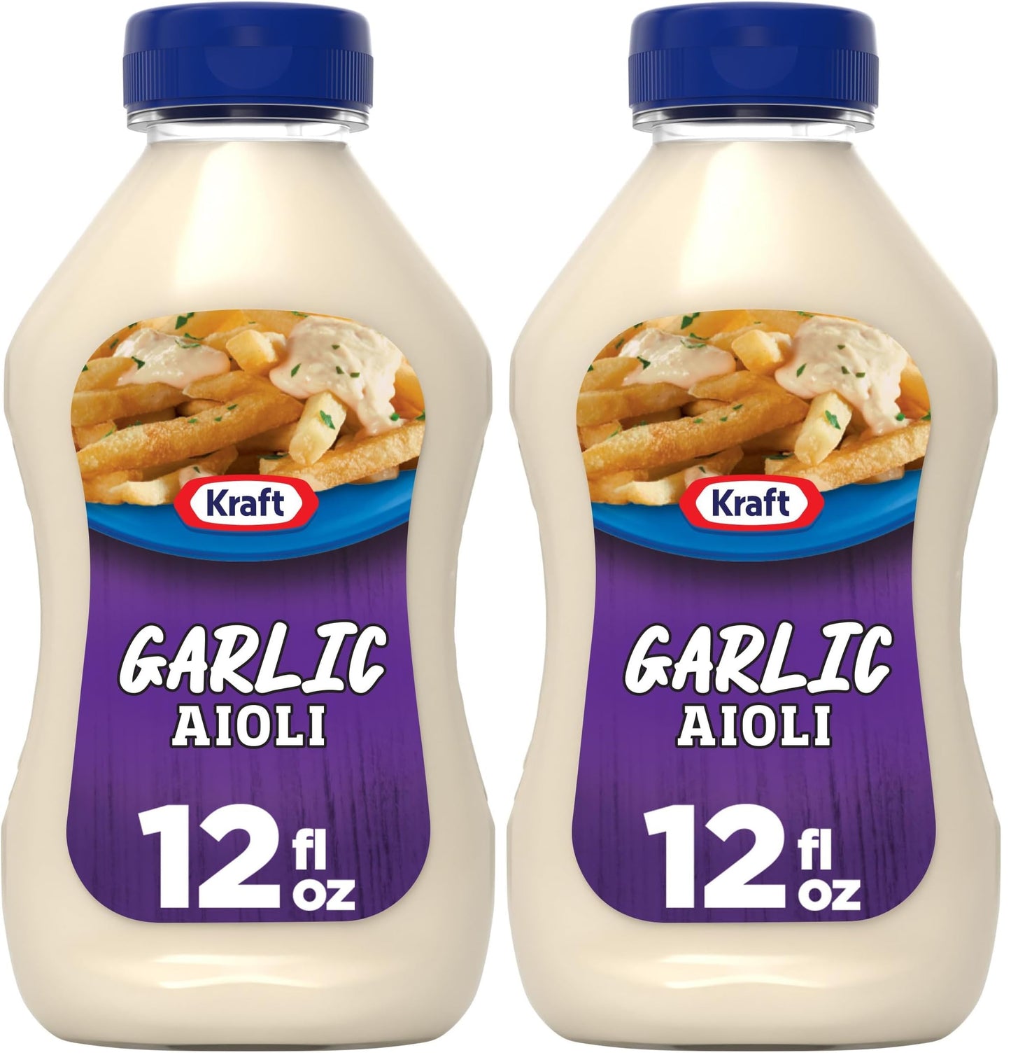 Kraft Mayo Garlic Aioli (12 oz Bottle) (Packaging may vary) (Pack of 2)