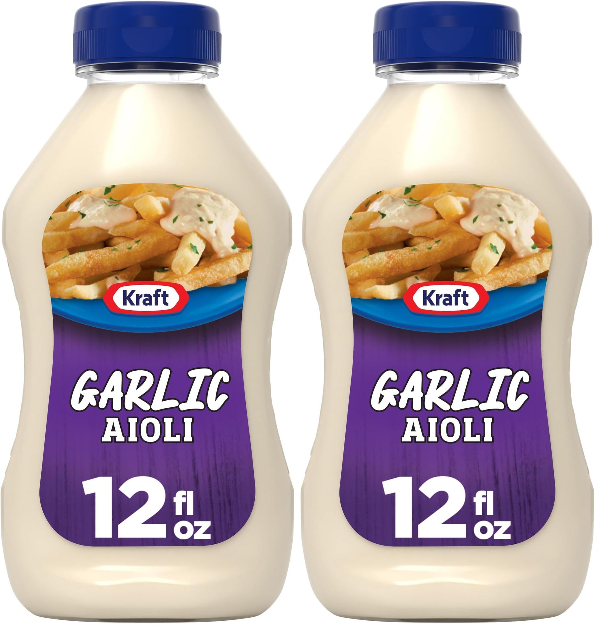 Kraft Mayo Garlic Aioli (12 oz Bottle) (Packaging may vary) (Pack of 2)