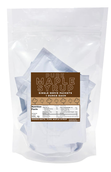 Crait Pure Maple Syrup Packets - Single Serve, 1 Ounce, Pack of 12