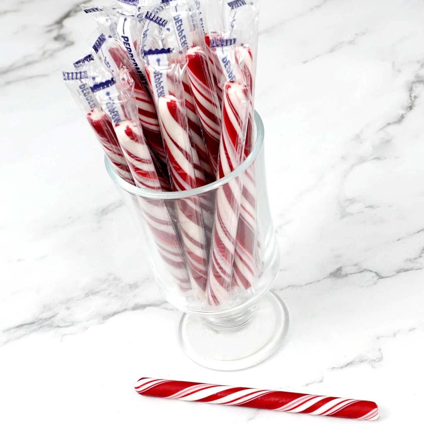 Peppermint Sticks, 80 Pack, Candy Cane Sticks, Peppermint Sticks For Hot Chocolate, Peppermint Candy Sticks, The Hampton Candy C