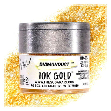 10K Gold Edible Glitter for Drinks, Cocktails, Cake Decorating, Strawberries, Chocolates & More | No Taste | 4g | 100% Food-Safe